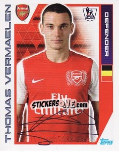 Cromo Thomas Vermaelen - Premier League Inglese 2011-2012 - Topps