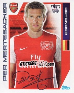 Sticker Per Mertesacker - Premier League Inglese 2011-2012 n. 11 - Topps