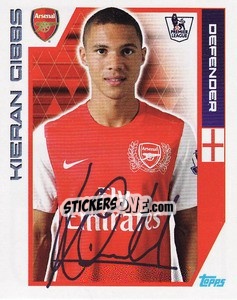 Sticker Kieran Gibbs - Premier League Inglese 2011-2012 n. 12 - Topps
