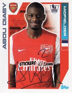 Sticker Abou Diaby - Premier League Inglese 2011-2012 n. 16 - Topps