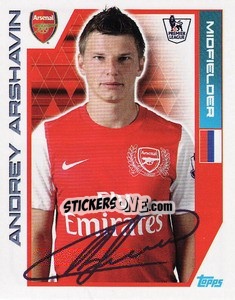 Sticker Andrey Arshavin - Premier League Inglese 2011-2012 n. 17 - Topps