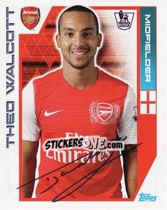 Sticker Theo Walcott - Premier League Inglese 2011-2012 n. 19 - Topps