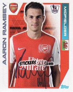Sticker Aaron Ramsey - Premier League Inglese 2011-2012 n. 20 - Topps