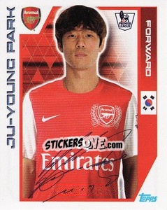 Sticker Chu-Young Park - Premier League Inglese 2011-2012 n. 21 - Topps