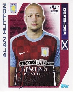 Sticker Alan Hutton - Premier League Inglese 2011-2012 n. 30 - Topps