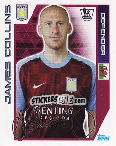 Sticker James Collins - Premier League Inglese 2011-2012 n. 33 - Topps