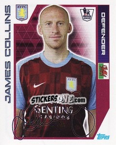 Cromo James Collins - Premier League Inglese 2011-2012 - Topps