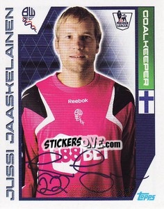 Sticker Jussi Jaaskelainen - Premier League Inglese 2011-2012 n. 73 - Topps