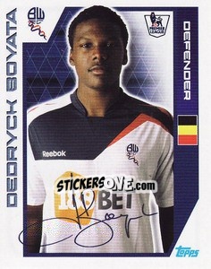 Sticker Dedryck Boyata - Premier League Inglese 2011-2012 n. 74 - Topps