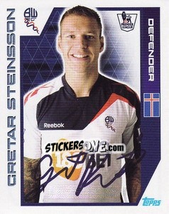 Sticker Gretar Steinsson - Premier League Inglese 2011-2012 n. 75 - Topps