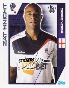 Sticker Zat Knight - Premier League Inglese 2011-2012 - Topps