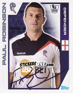 Cromo Paul Robinson - Premier League Inglese 2011-2012 - Topps