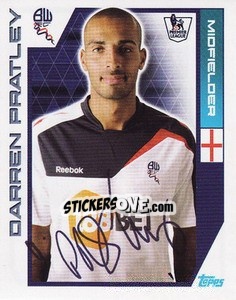 Sticker Darren Pratley - Premier League Inglese 2011-2012 - Topps
