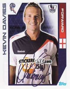 Figurina Kevin Davies - Premier League Inglese 2011-2012 - Topps