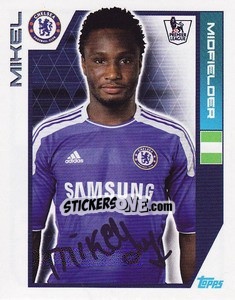 Sticker Mikel - Premier League Inglese 2011-2012 n. 104 - Topps