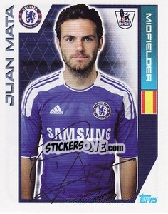 Sticker Juan Mata - Premier League Inglese 2011-2012 n. 105 - Topps