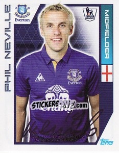 Sticker Phil Neville - Premier League Inglese 2011-2012 n. 128 - Topps
