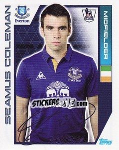 Sticker Seamus Coleman - Premier League Inglese 2011-2012 n. 130 - Topps