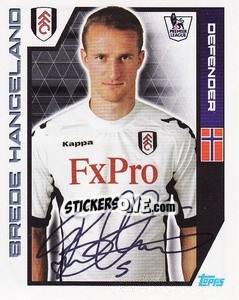 Sticker Brede Hangeland - Premier League Inglese 2011-2012 n. 141 - Topps