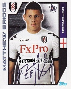 Sticker Matthew Briggs - Premier League Inglese 2011-2012 n. 144 - Topps