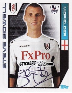 Sticker Steve Sidwell - Premier League Inglese 2011-2012 n. 147 - Topps