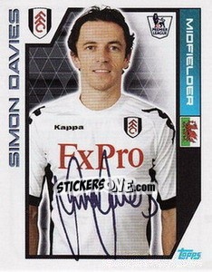 Sticker Simon Davies - Premier League Inglese 2011-2012 n. 152 - Topps