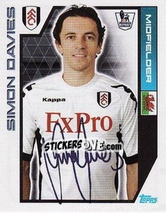 Figurina Simon Davies - Premier League Inglese 2011-2012 - Topps