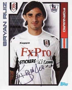 Sticker Bryan Ruiz - Premier League Inglese 2011-2012 n. 153 - Topps