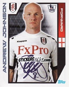 Sticker Andrew Johnson - Premier League Inglese 2011-2012 n. 155 - Topps