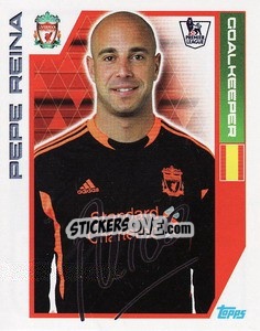 Sticker Pepe Reina - Premier League Inglese 2011-2012 n. 161 - Topps