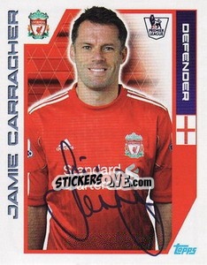 Figurina Jamie Carragher - Premier League Inglese 2011-2012 - Topps