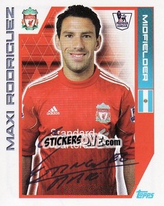 Figurina Maxi Rodriguez - Premier League Inglese 2011-2012 - Topps