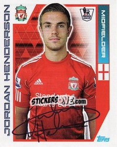 Figurina Jordan Henderson - Premier League Inglese 2011-2012 - Topps