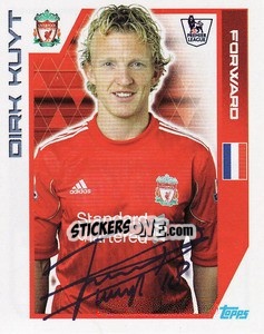 Sticker Dirk Kuyt - Premier League Inglese 2011-2012 - Topps