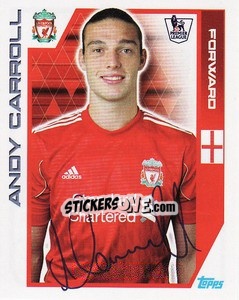 Figurina Andy Carroll - Premier League Inglese 2011-2012 - Topps