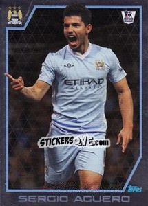 Sticker Star Player - Sergio Aguero - Premier League Inglese 2011-2012 - Topps