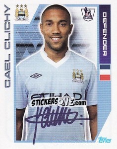 Sticker Gael Clichy - Premier League Inglese 2011-2012 n. 187 - Topps