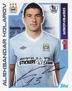 Sticker Aleksandar Kolarov - Premier League Inglese 2011-2012 n. 188 - Topps