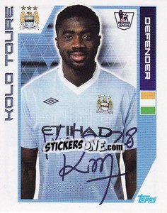 Sticker Kolo Toure - Premier League Inglese 2011-2012 n. 190 - Topps