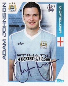 Figurina Adam Johnson - Premier League Inglese 2011-2012 - Topps