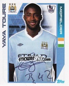 Sticker Yaya Toure - Premier League Inglese 2011-2012 - Topps