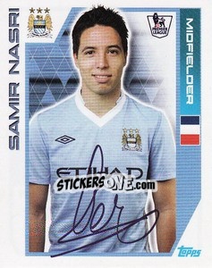 Sticker Samir Nasri - Premier League Inglese 2011-2012 n. 197 - Topps