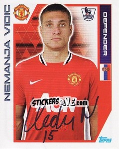 Sticker Nemanja Vidic - Premier League Inglese 2011-2012 n. 209 - Topps