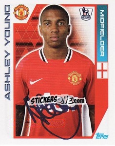 Sticker Ashley Young - Premier League Inglese 2011-2012 n. 212 - Topps