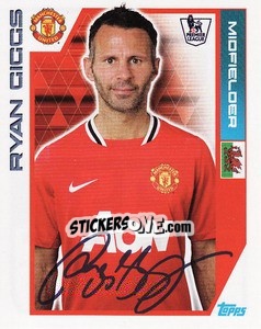 Sticker Ryan Giggs - Premier League Inglese 2011-2012 n. 215 - Topps