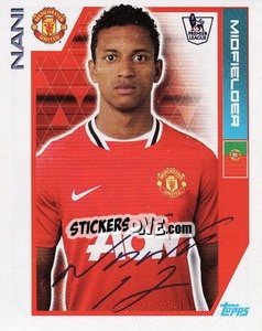 Sticker Nani - Premier League Inglese 2011-2012 n. 217 - Topps