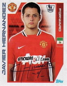 Figurina Javier Hernandez - Premier League Inglese 2011-2012 - Topps