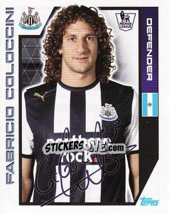 Sticker Fabricio Coloccini - Premier League Inglese 2011-2012 - Topps