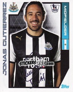 Figurina Jonas Gutierrez - Premier League Inglese 2011-2012 - Topps