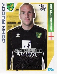 Figurina John Ruddy - Premier League Inglese 2011-2012 - Topps